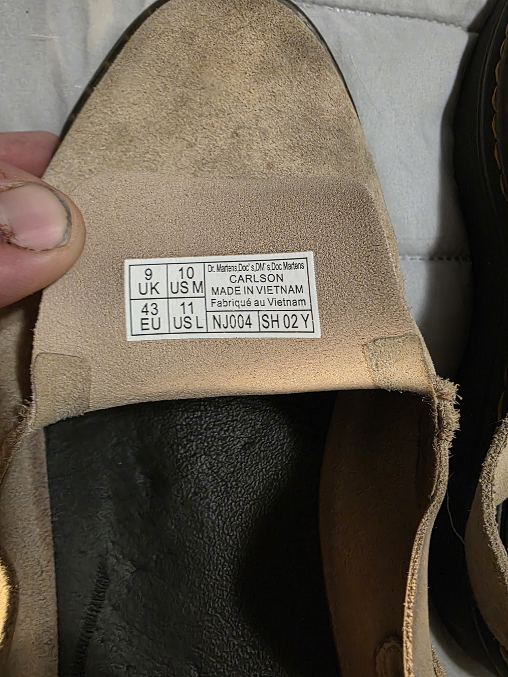 Dr. Martens Beige Suede Carlson Clogs View 4
